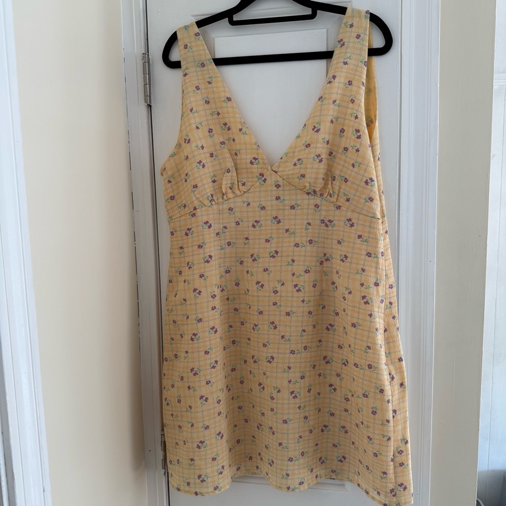 Princess Polly Quincy Mini Dress Yellow Floral